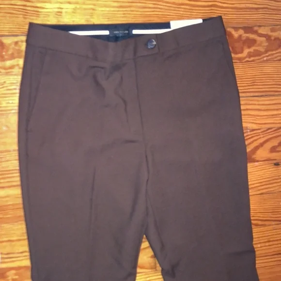 Ann Taylor The High Rise Madison Brown Pants NEW - Picture 6 of 16